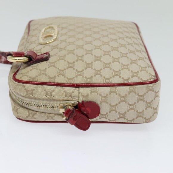 CELINE Macadam Canvas Shoulder Bag Beige Gold Auth - Picture 5 of 16